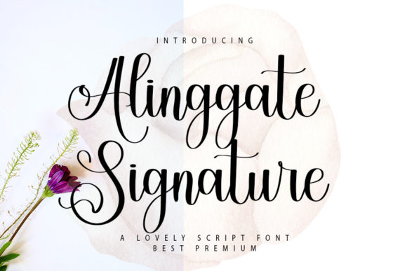 Alinggate Signature Font for Crafters