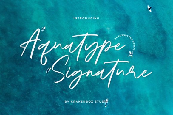 Aquatype Signature: A Flowing Script for Creative Projects