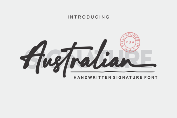 Australian Signature Font for Creative Projects