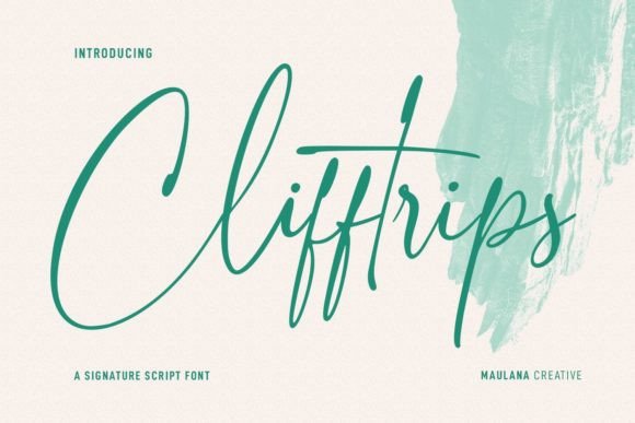 Clifftrips Font: A Signature Script for Handmade Brands