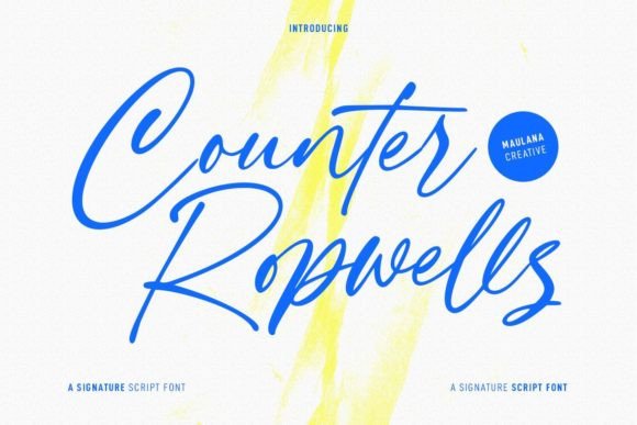 Counter Ropwells: The Expressive Script Font for Handmade Brands