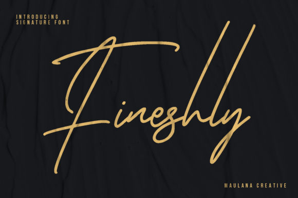 Fineshly Signature: A Delicate Script Font