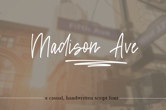 Madison Avenue: A Handwritten Typeface for Editorial Design