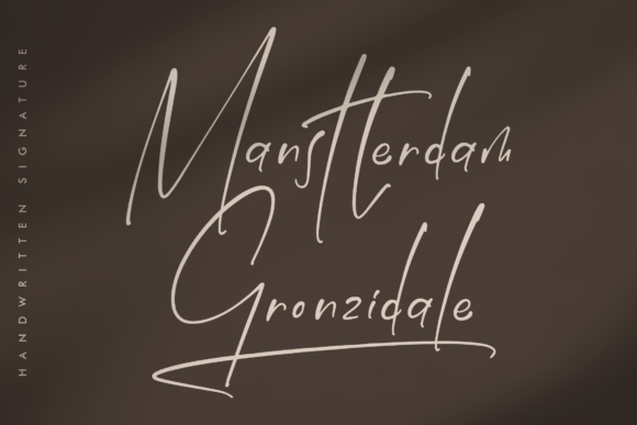 Manstterdam Gronzidale: The Handwritten Font for Branding