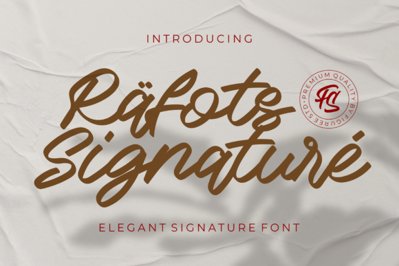 Rafots Signature: A Stylish Script Font