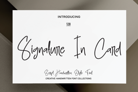 Signature in Card: A Script Font for Creative Projects