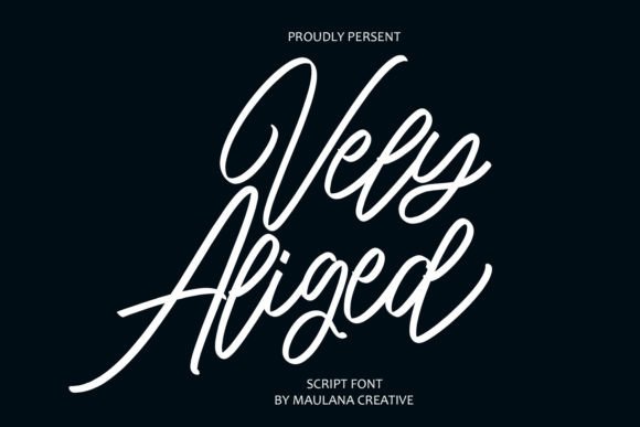 Vely Aliged: A Refined Script Typeface for Editorial Design